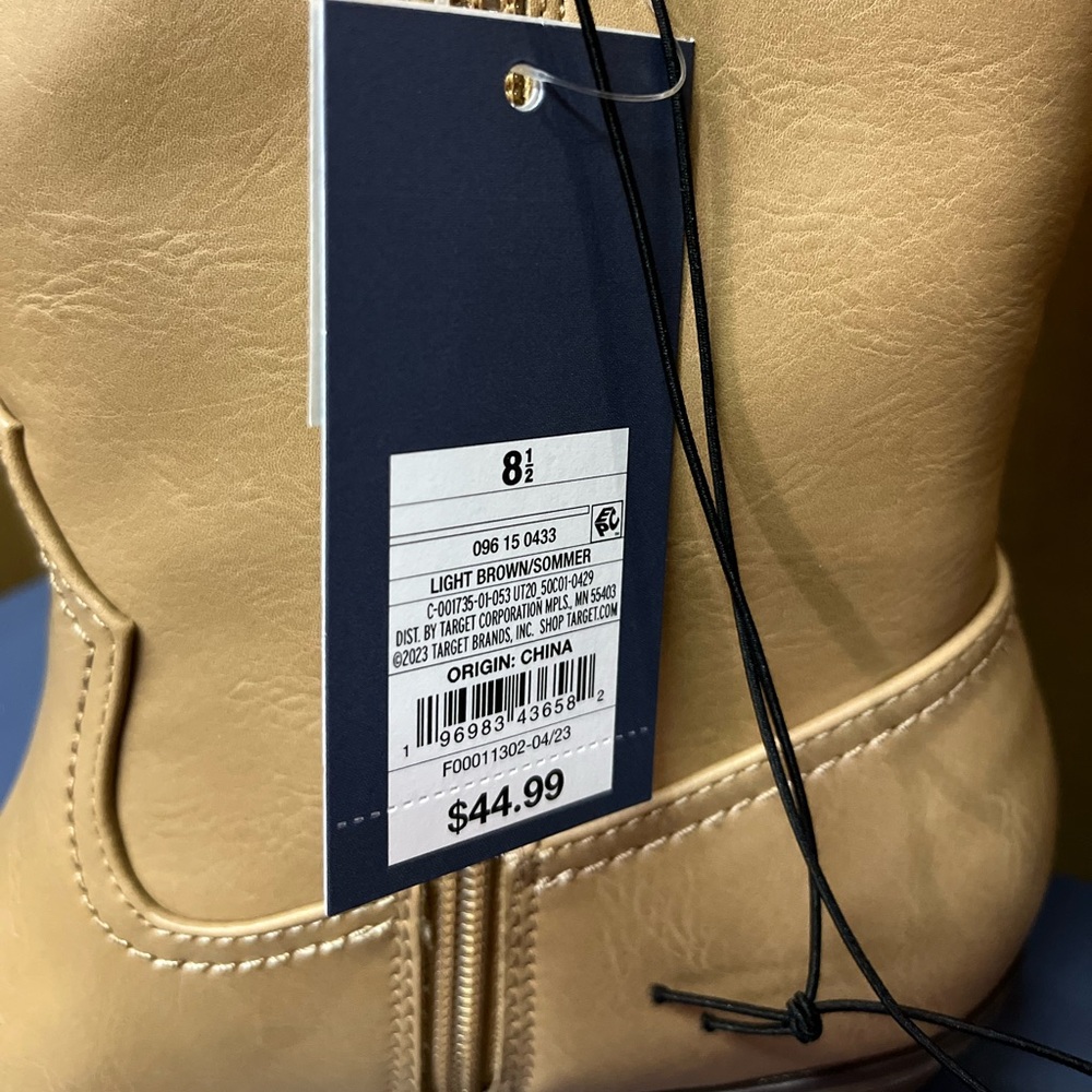NWT! Universal thread Sommer western boots (tall light brown boots, pointed toe) - Picture 4 of 5